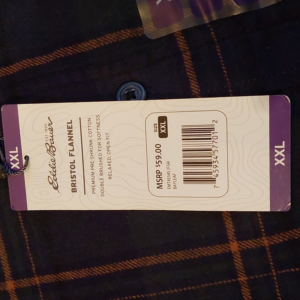 NWT Eddie Bauer Bristol Flannel Size XXL - Picture 3 of 6
